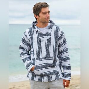 SMALL IGUANA JACK BAJA HOODIE GRAY & WHITE